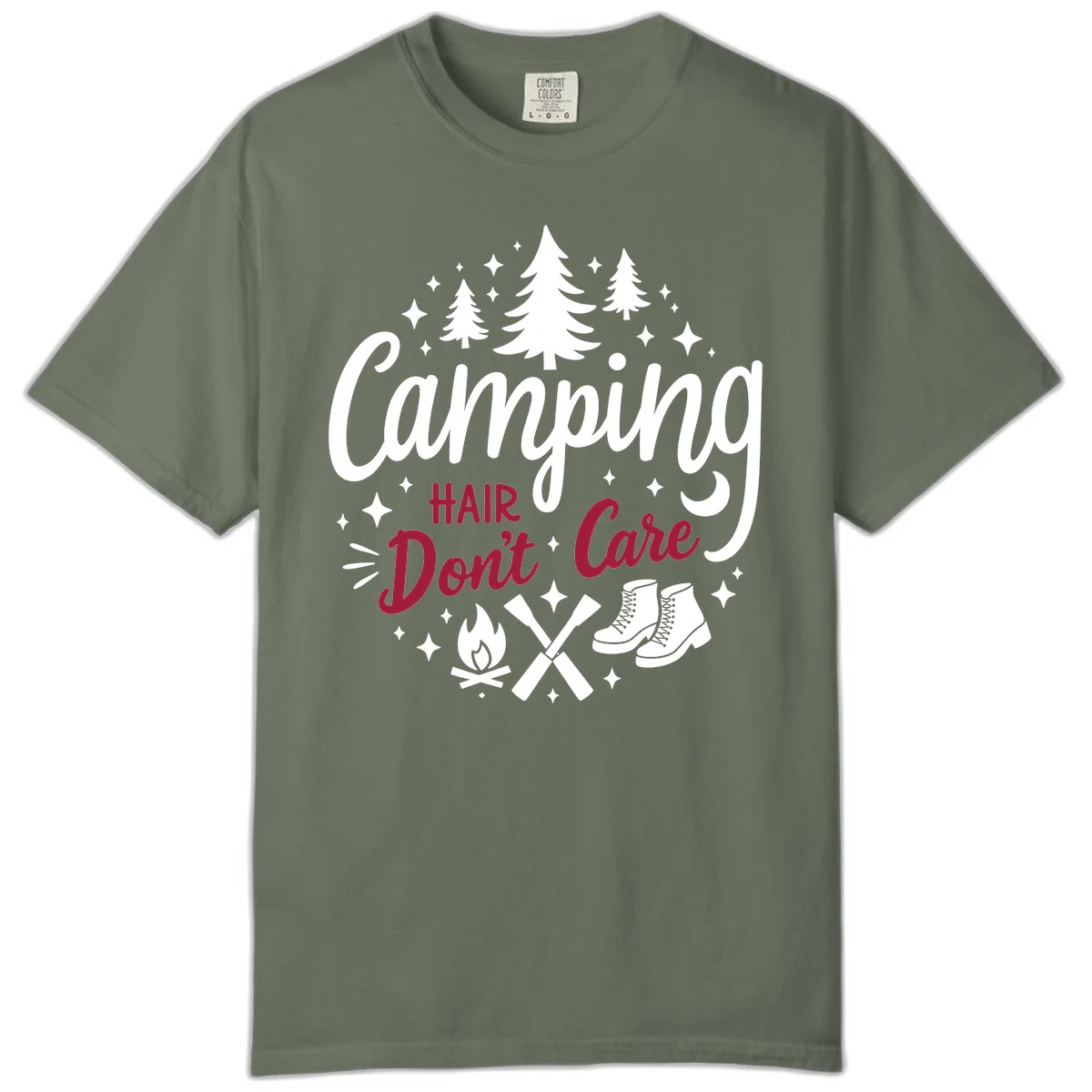 Camping Hair Don't Care Comfort Color in Moss
