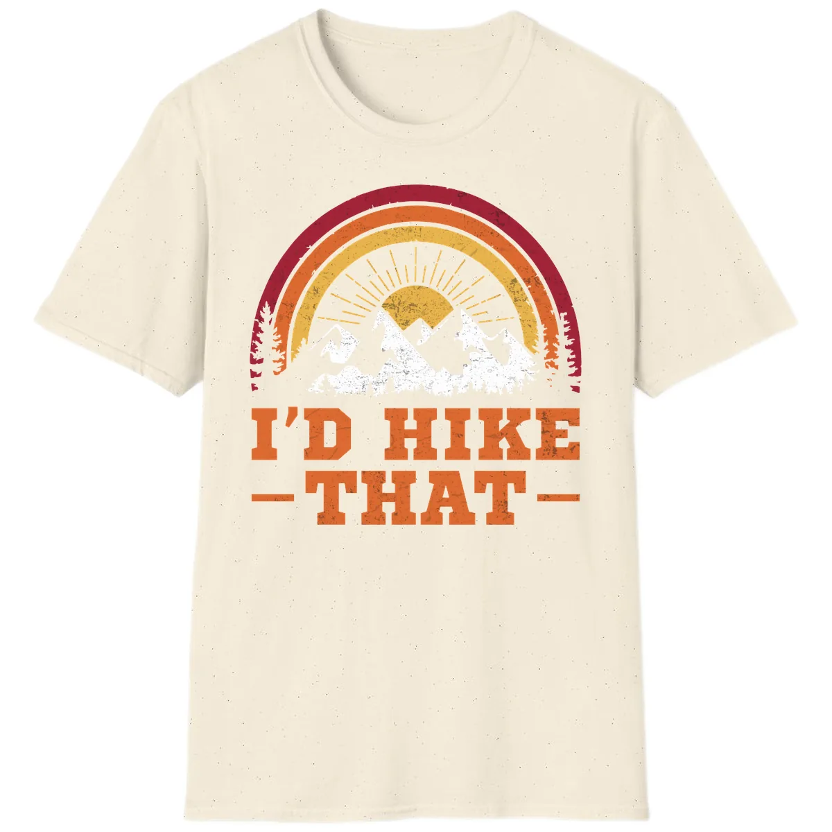 I'd Hike That Mountain Sunset T-Shirt in Natural