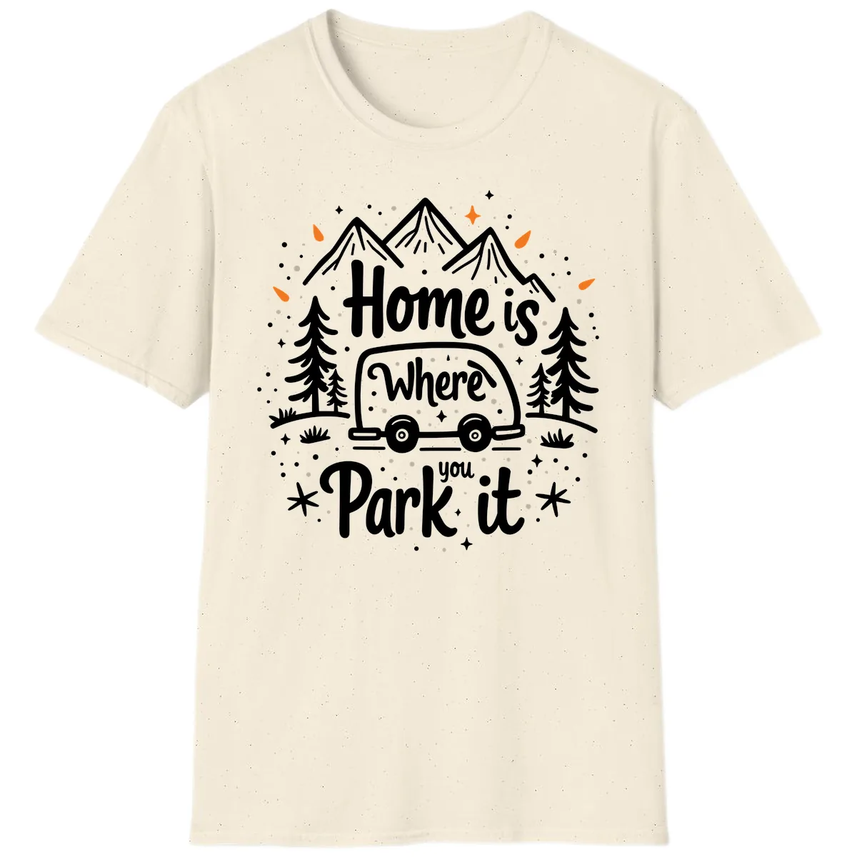 Home Is Where You Park It T-Shirt in Natural