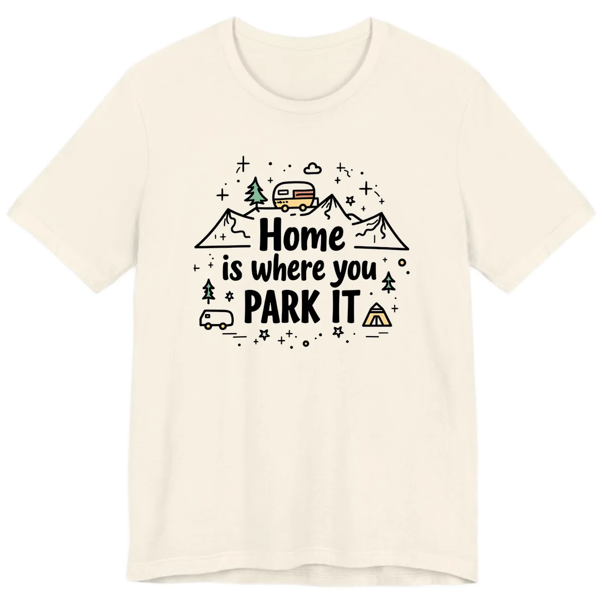 Home Is Where You Park It Premium T-Shirt in Natural