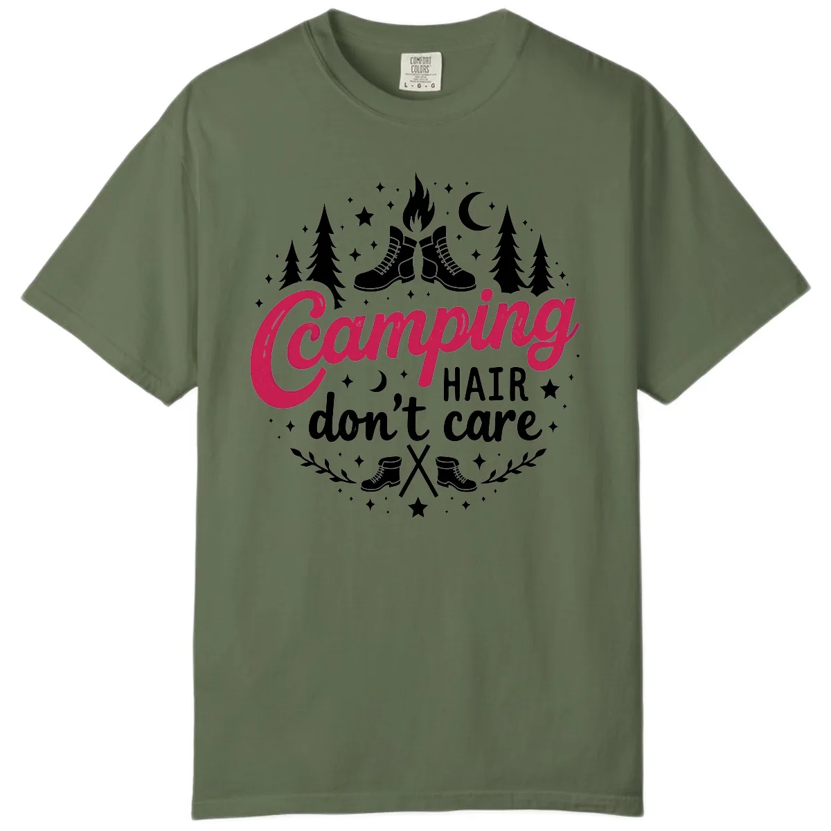 Camping Hair Don't Care Comfort Color in Sage