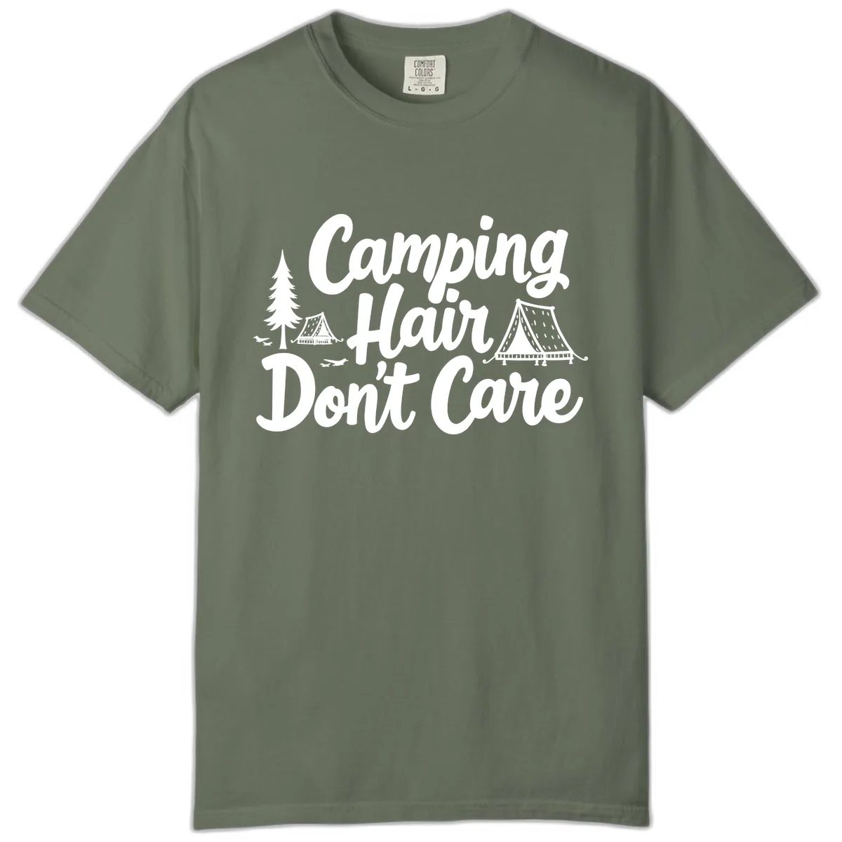 Camping Hair Don't Care Comfort Color in Moss