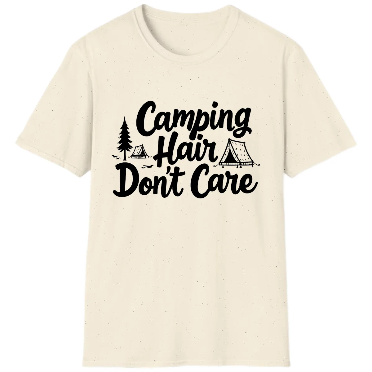 Camping Hair Don't Care T-Shirt in Natural