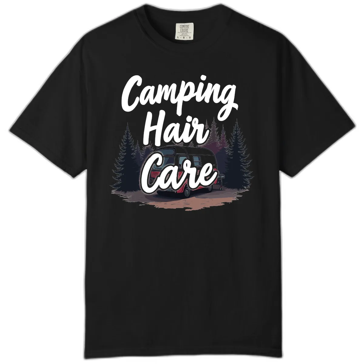 Camping Hair Care Retro Trailer Comfort Color in Black
