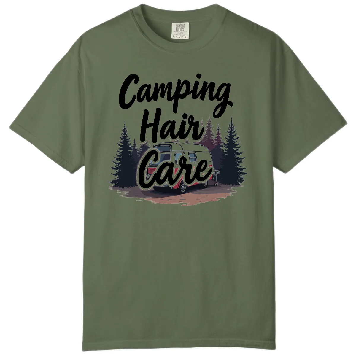 Camping Hair Care Retro Trailer Comfort Color in Sage