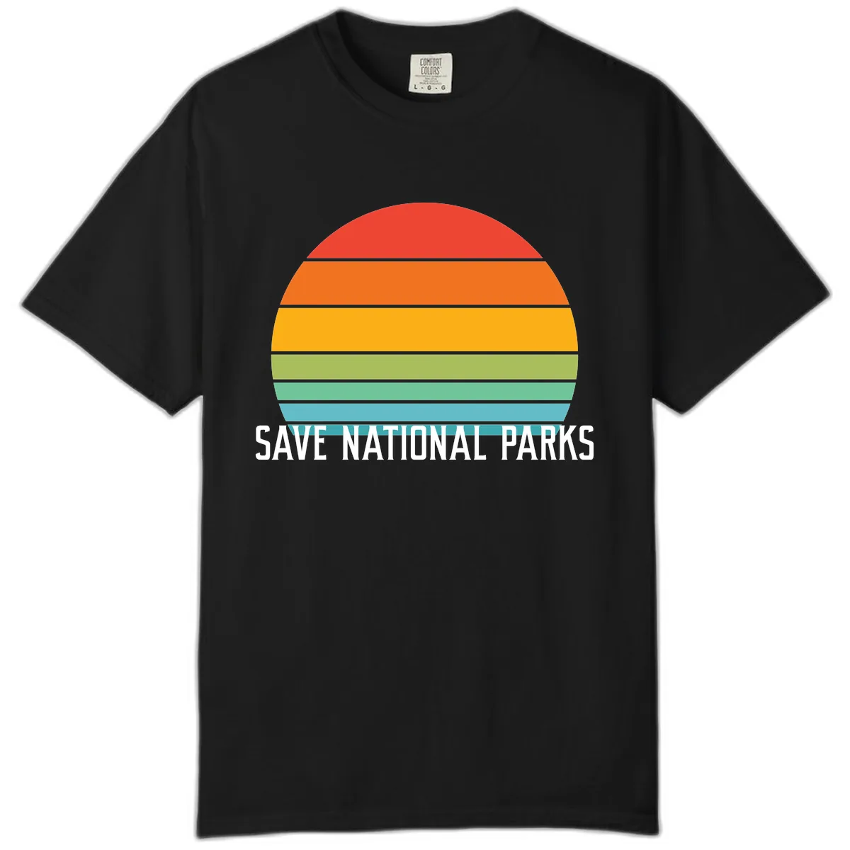 Save National Parks Sunset Layers Comfort Color in Black
