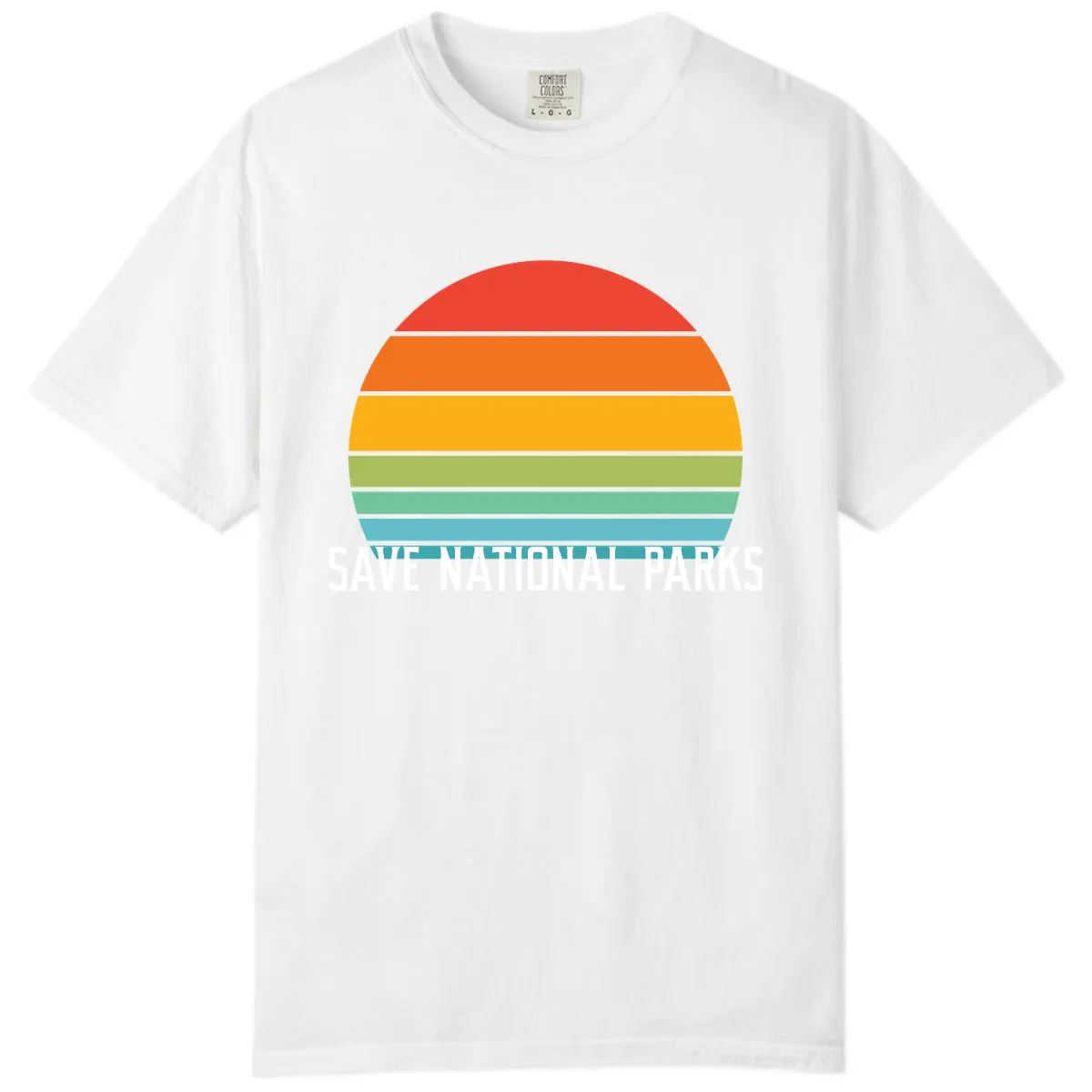 Save National Parks Sunset Layers Comfort Color in White