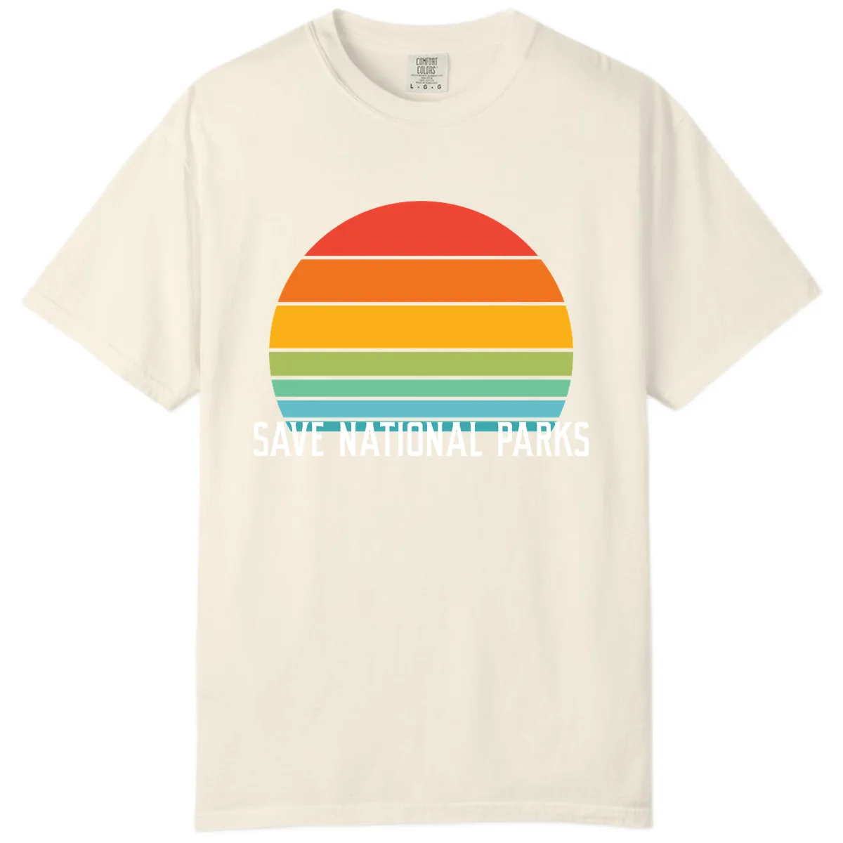 Save National Parks Sunset Layers Comfort Color in Ivory