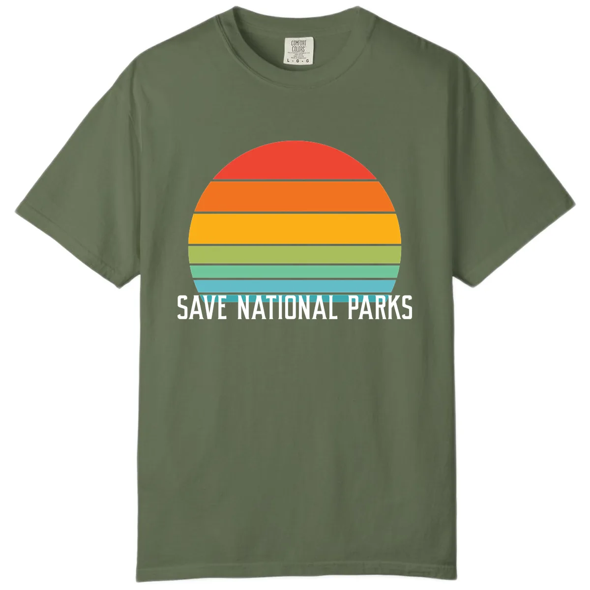 Save National Parks Sunset Layers Comfort Color in Sage