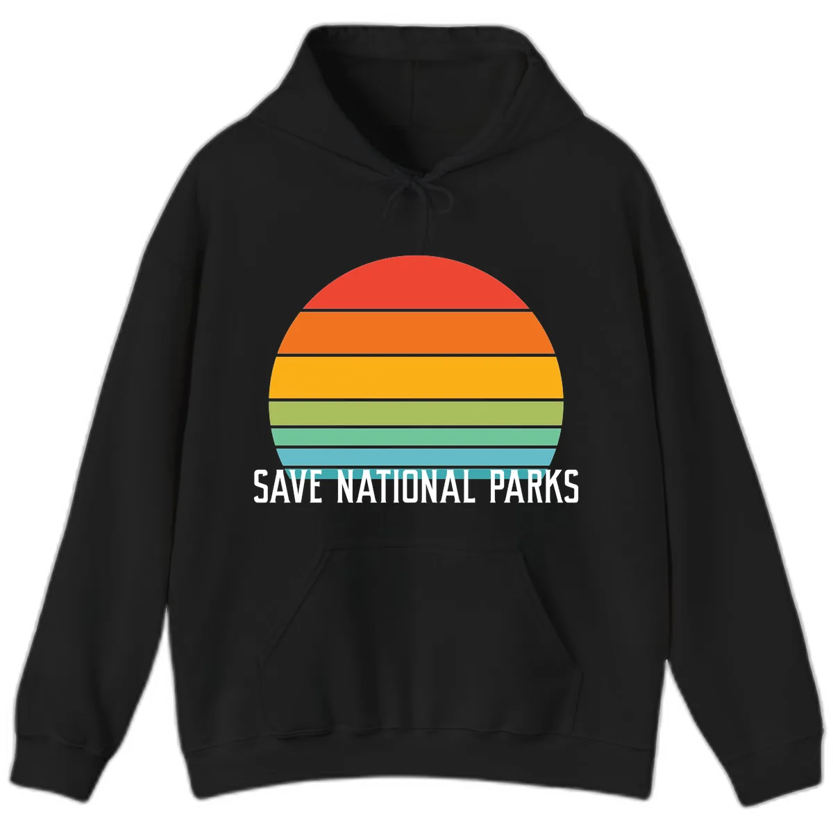 Save National Parks Sunset Layers Hoodie in Black