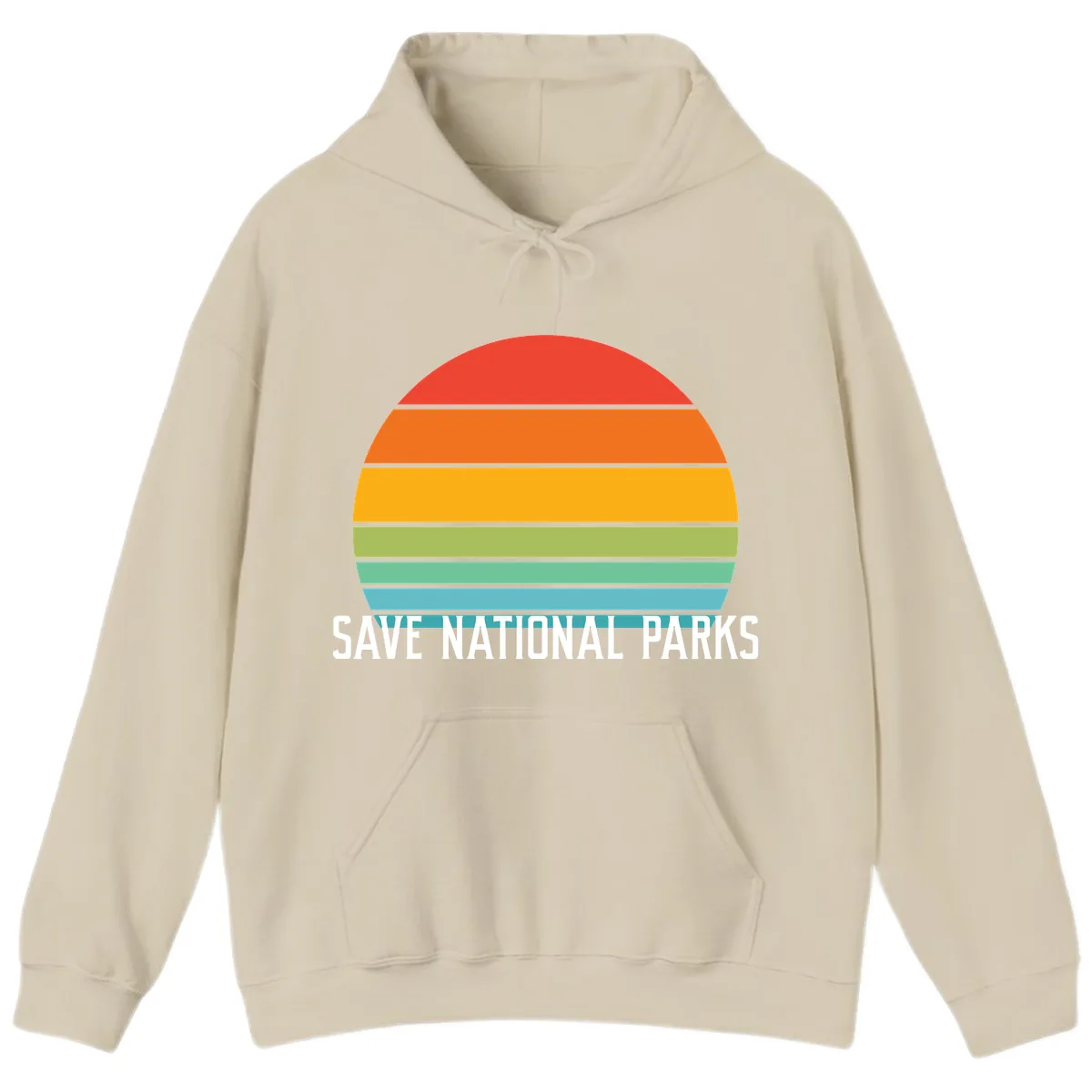 Save National Parks Sunset Layers Hoodie in Sand