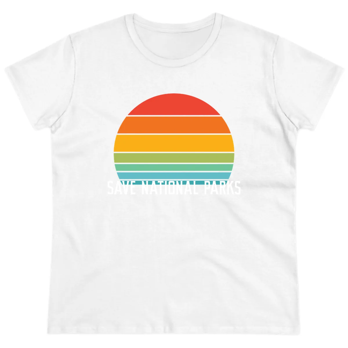 Save National Parks Sunset Layers Ladies Tee in White