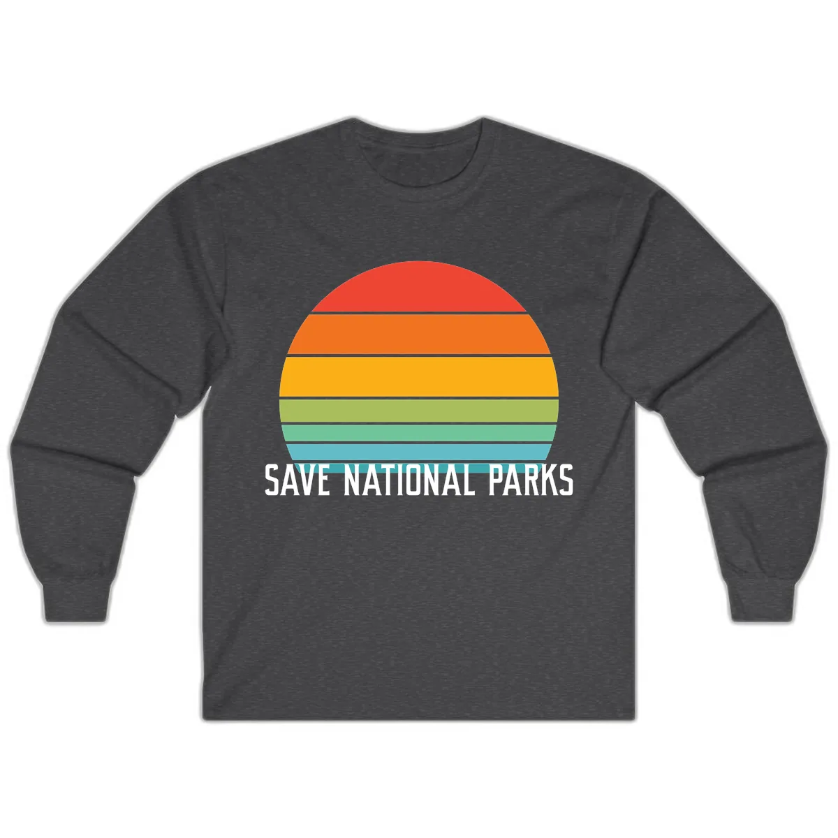 Save National Parks Sunset Layers Long Sleeve in Dark Heather
