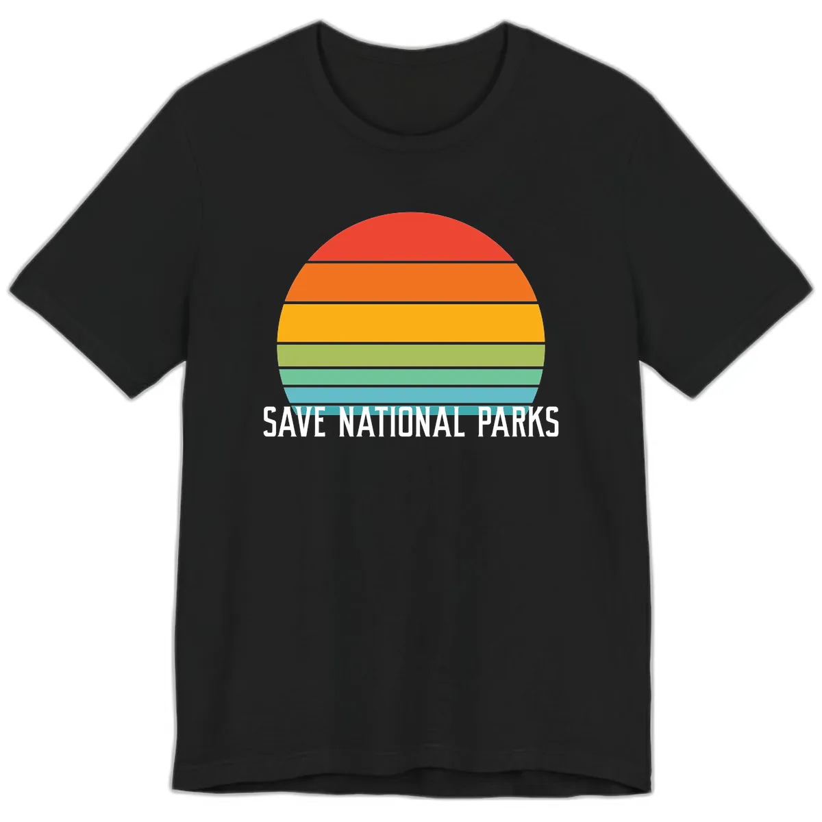 Save National Parks Sunset Layers Premium T-Shirt in Black