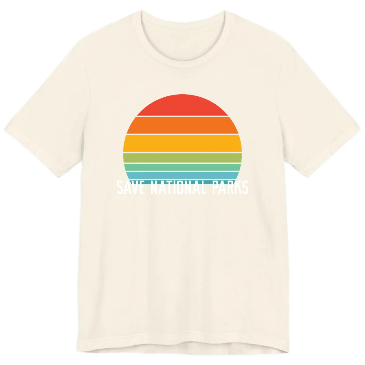 Save National Parks Sunset Layers Premium T-Shirt in Natural
