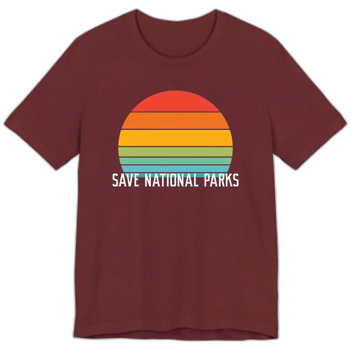 Save National Parks Sunset Layers Premium T-Shirt in Heather Cardinal