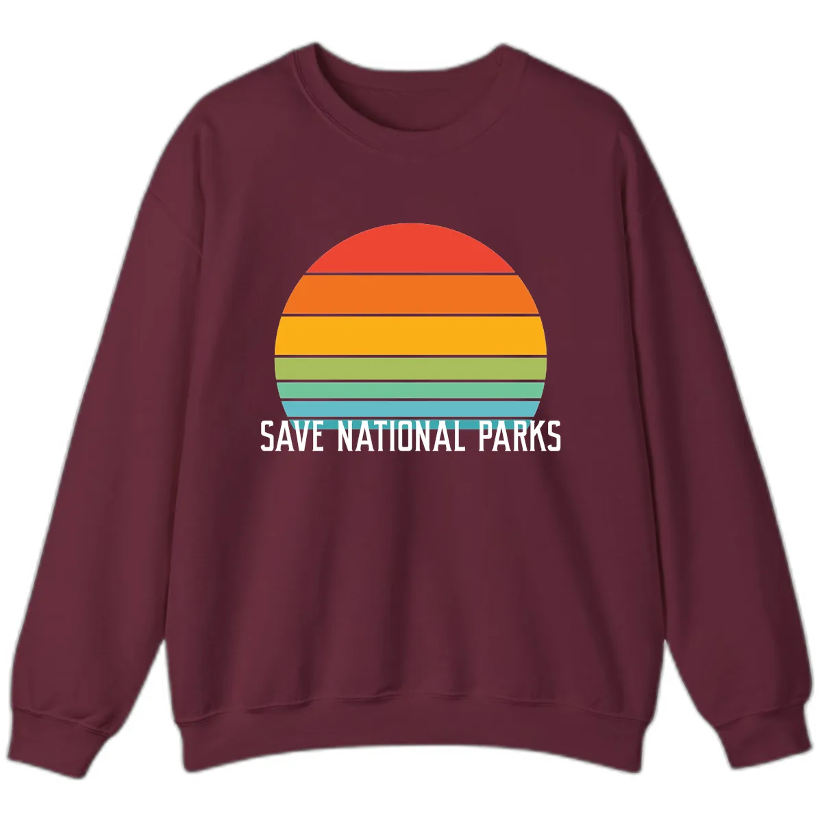 Save National Parks Sunset Layers Sweatshirt in Maroon