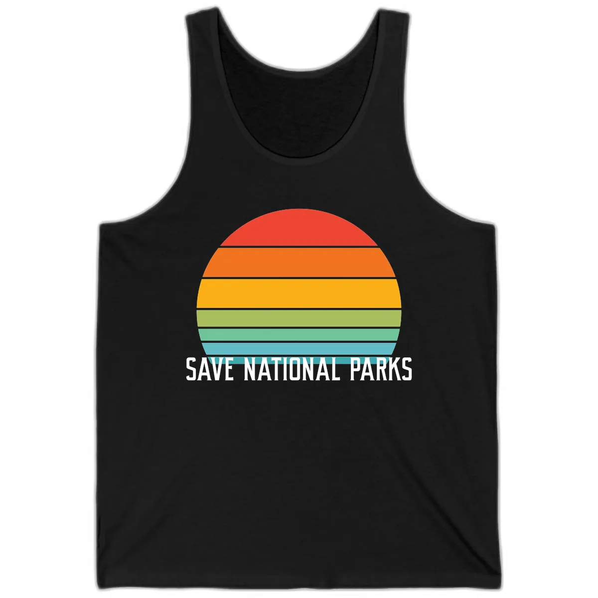 Save National Parks Sunset Layers Tank in Black
