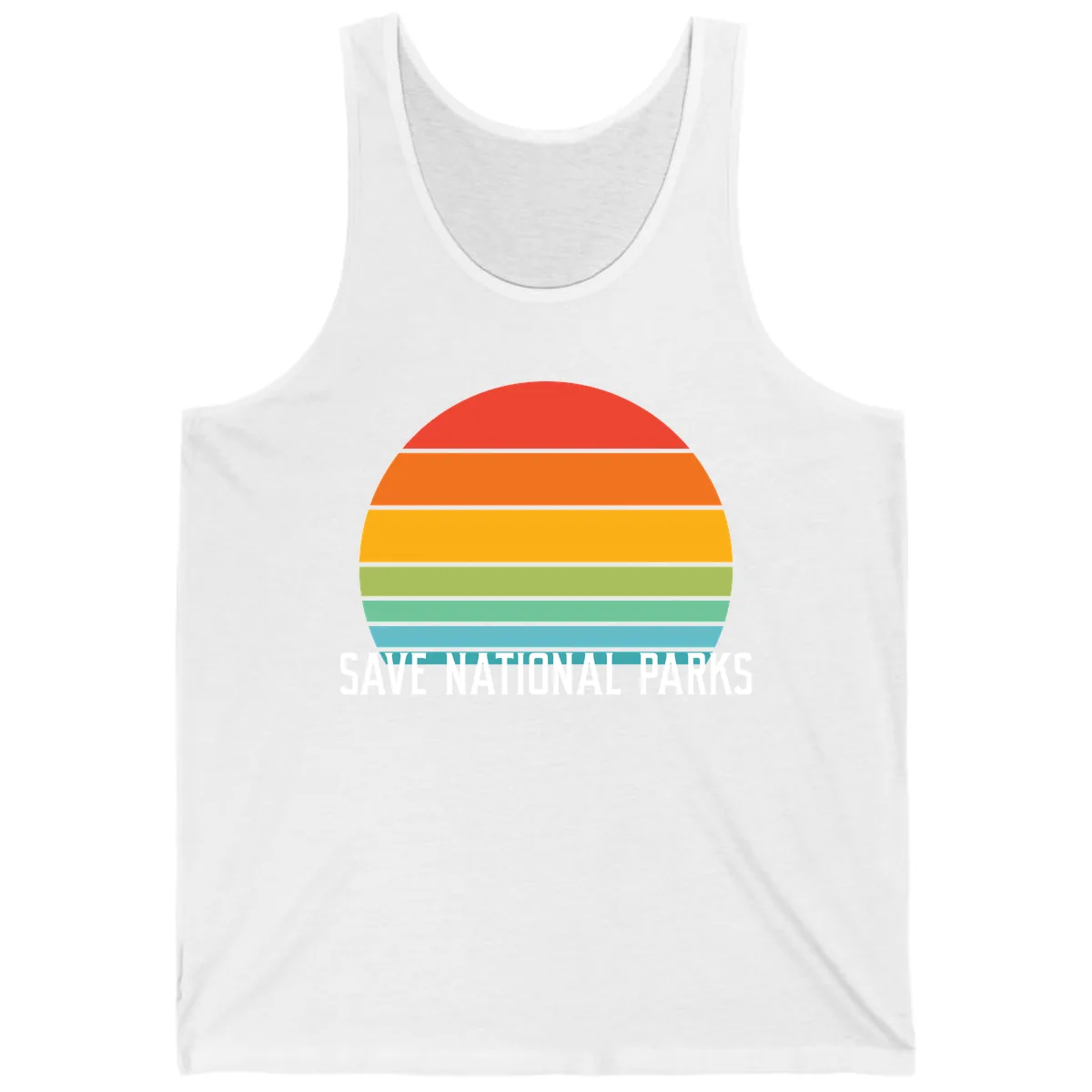 Save National Parks Sunset Layers Tank in White