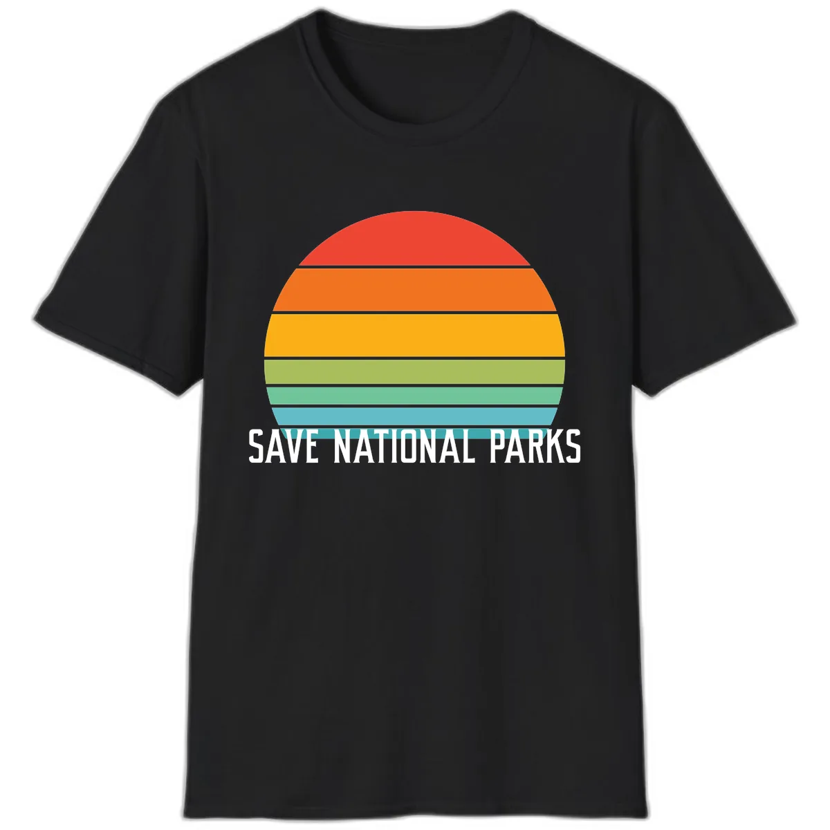 Save National Parks Sunset Layers T-Shirt in Black
