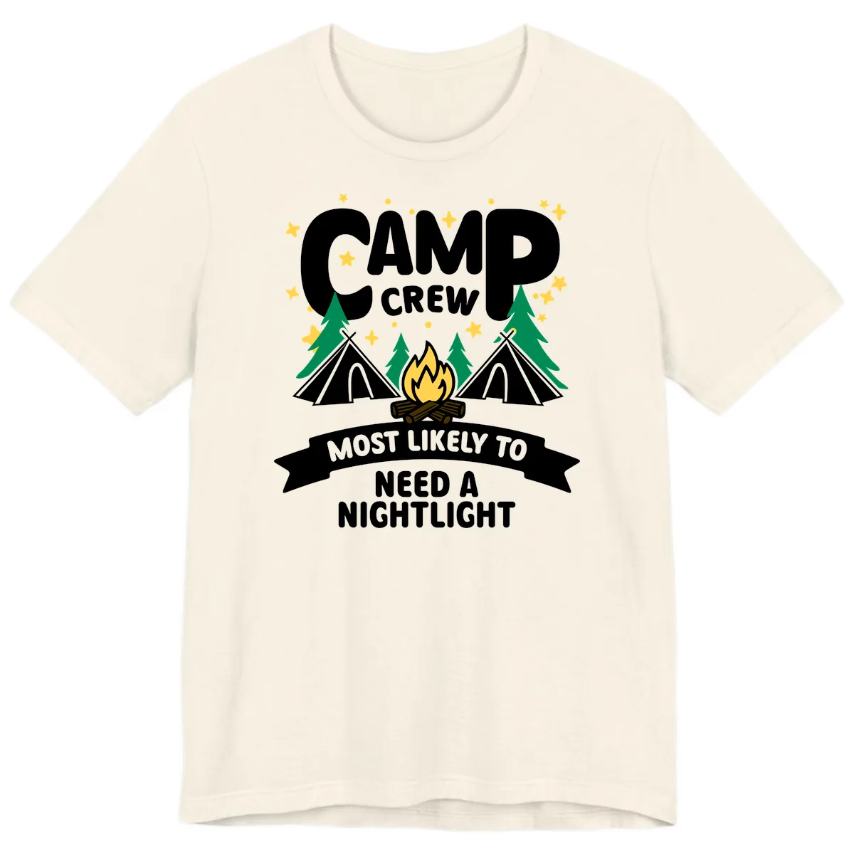 Camp Crew Most Likely To Need A Nightlight Premium T-Shirt in Natural