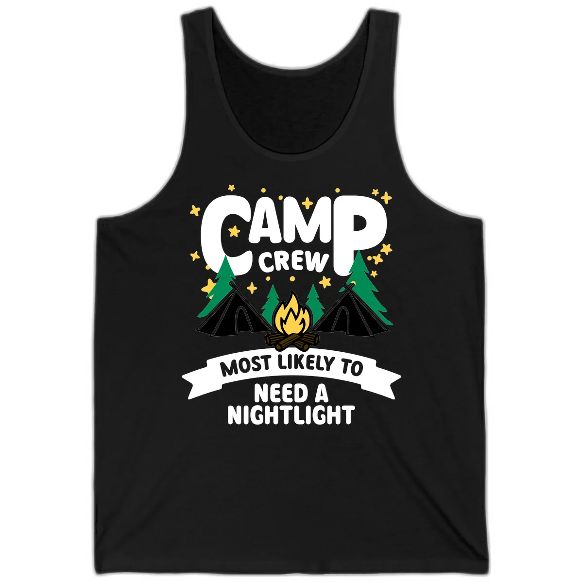 Camp Crew Most Likely To Need A Nightlight Tank in Black