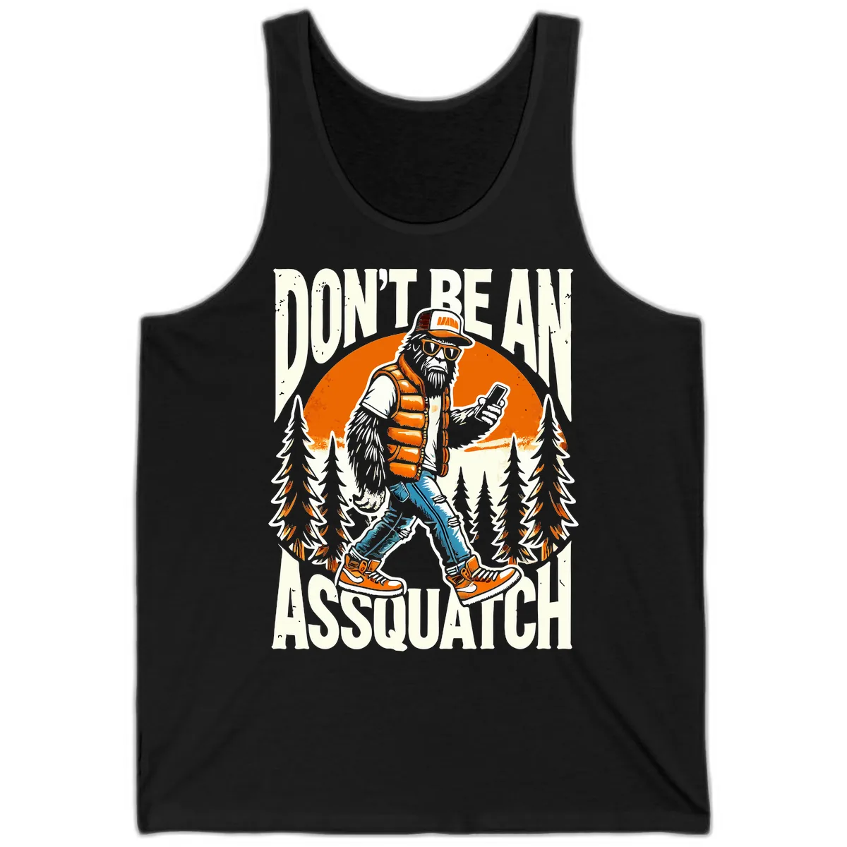 Don't Be An Assquatch Tank in Black