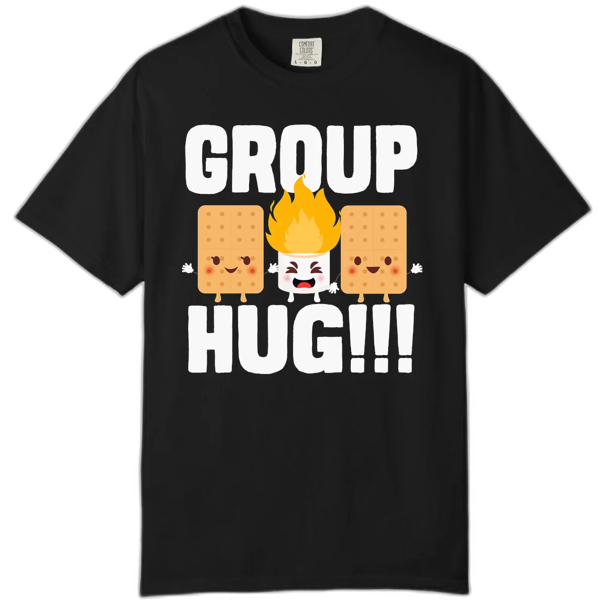 Group Hug S'mores Campfire Comfort Color in Black