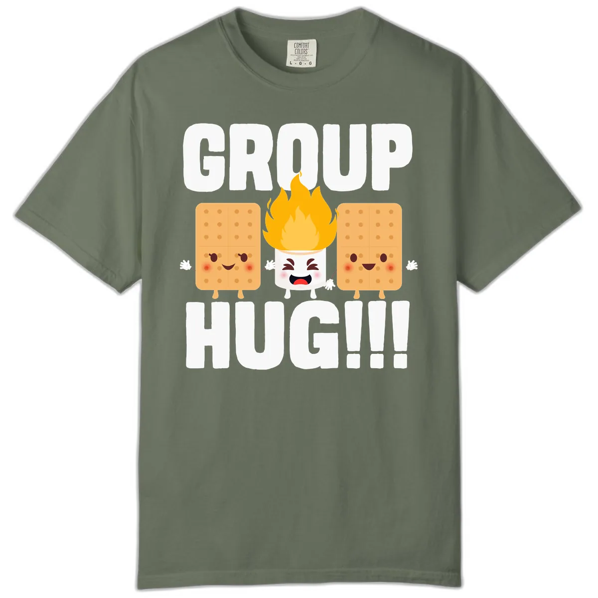 Group Hug S'mores Campfire Comfort Color in Moss