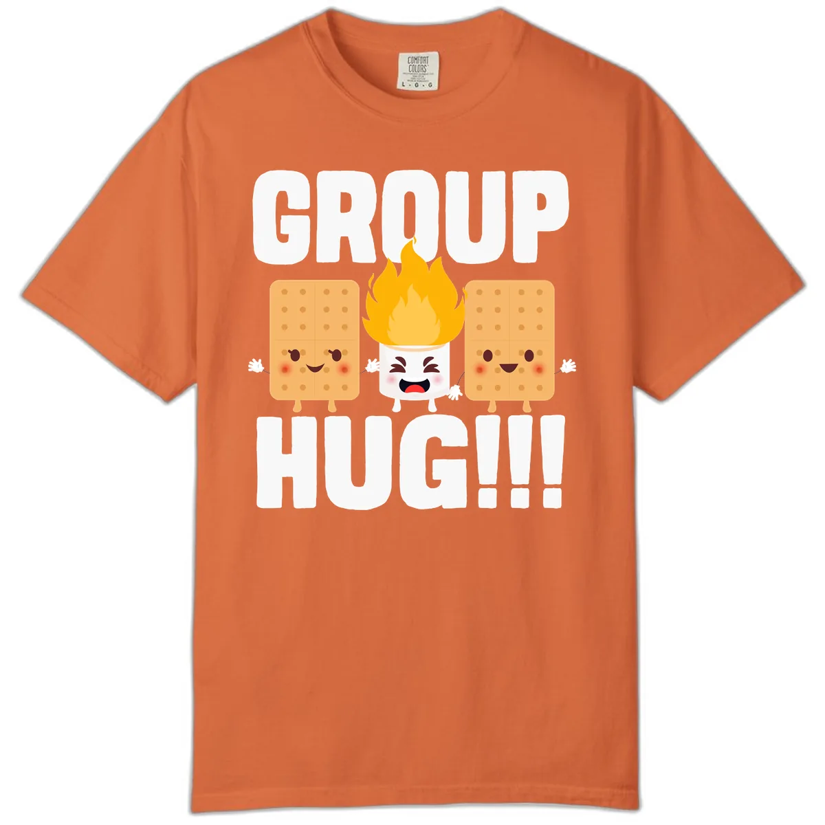 Group Hug S'mores Campfire Comfort Color in Burnt Orange