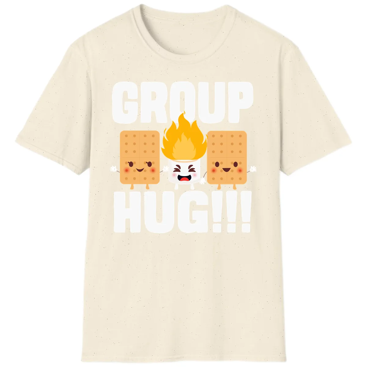 Group Hug S'mores Campfire T-Shirt in Natural