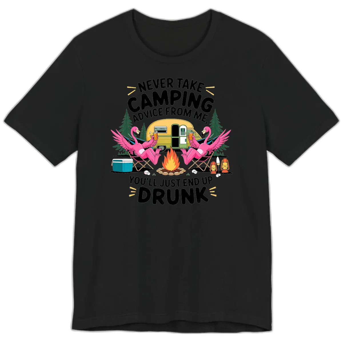 Never Take Camping Advice From Me Premium T-Shirt in Black