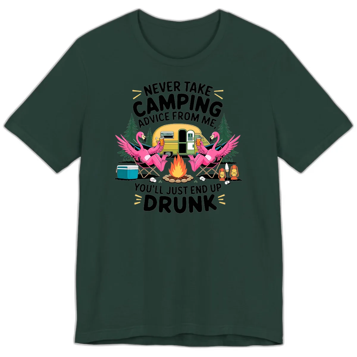 Never Take Camping Advice From Me Premium T-Shirt in Forest