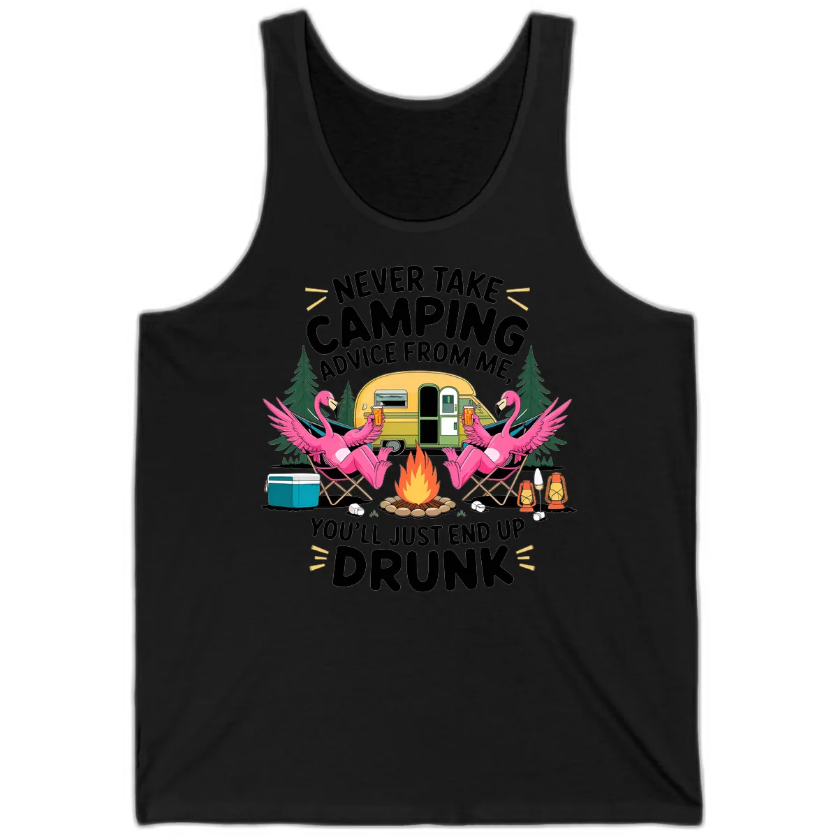 Never Take Camping Advice From Me Tank in Black