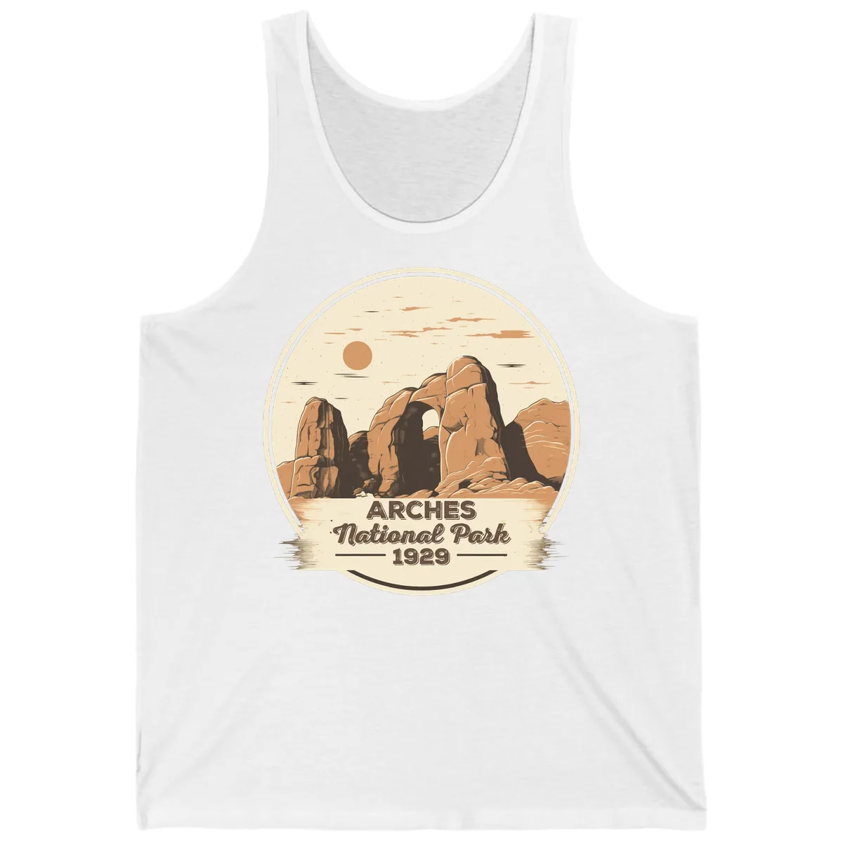 Arches National Park 1929 Badge Tank in White