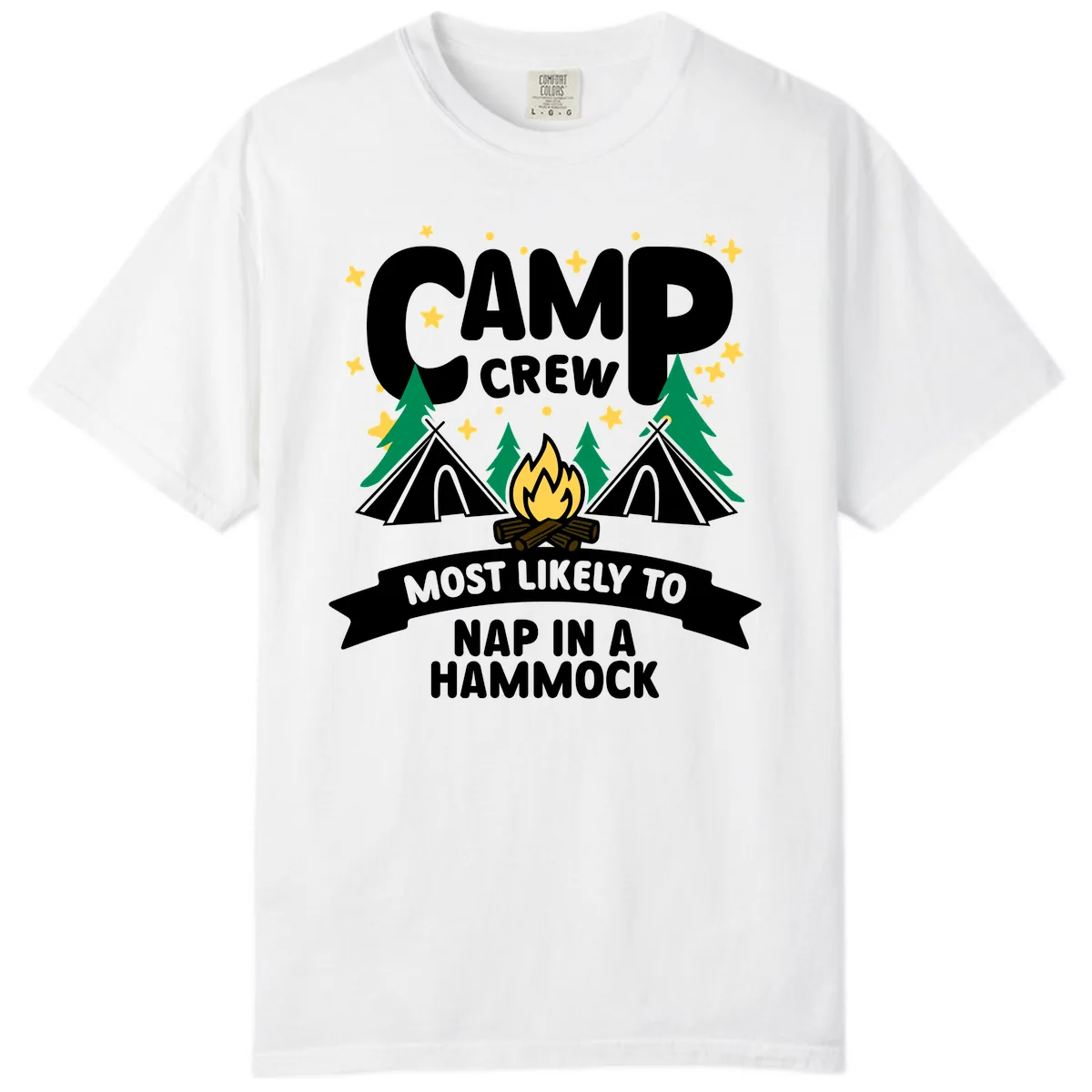 Camp Crew Most Likely To Nap In A Hammock Comfort Color in White