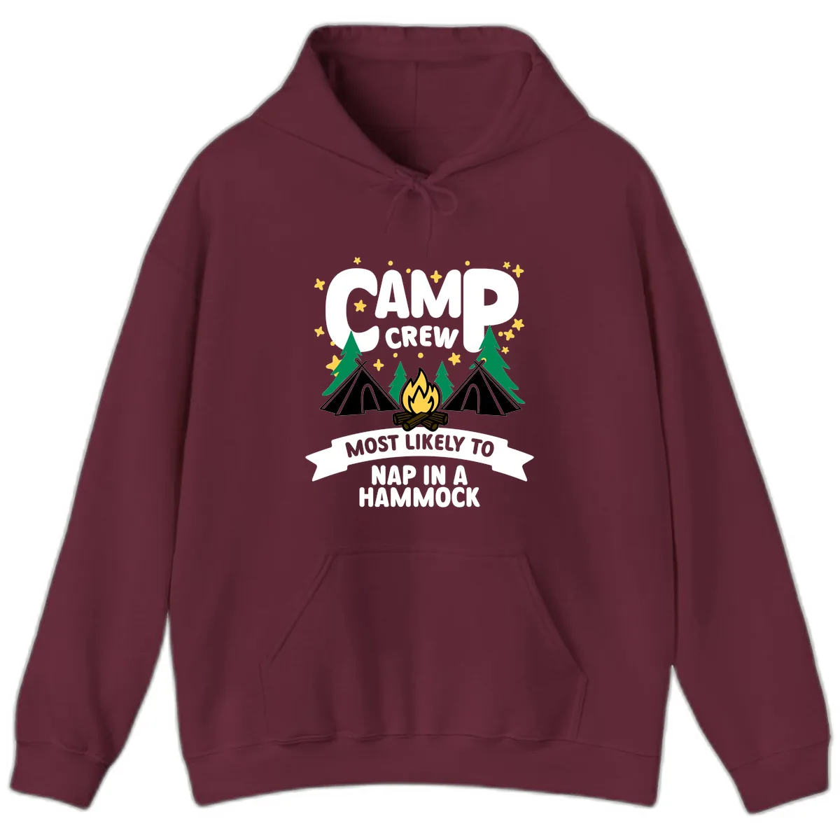 Camp Crew Most Likely To Nap In A Hammock Hoodie in Maroon