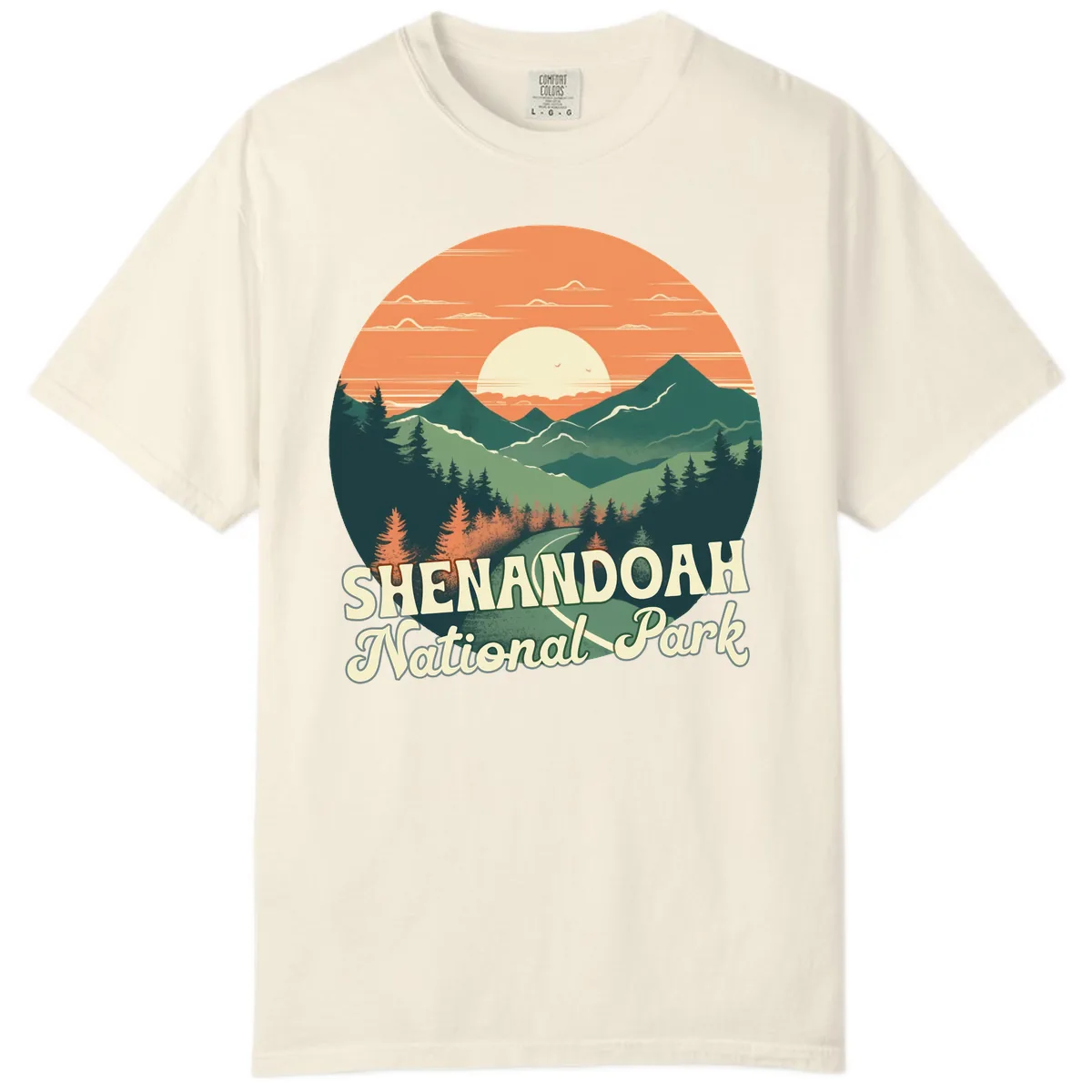 Shenandoah National Park Sunset Comfort Color in Ivory