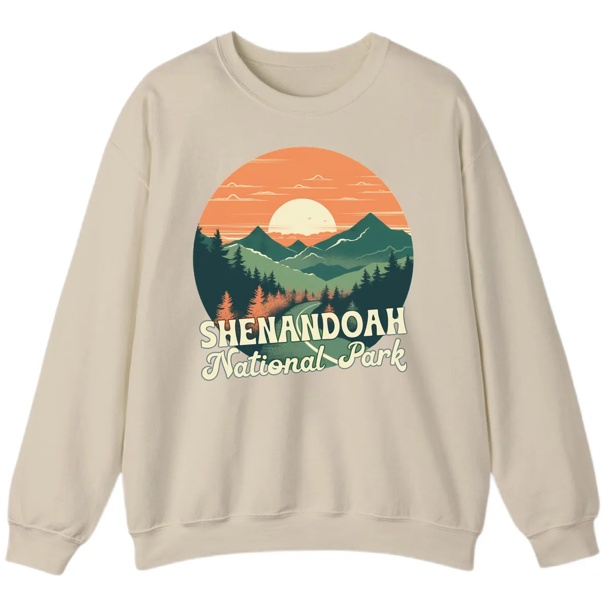 Shenandoah National Park Sunset Sweatshirt in Sand