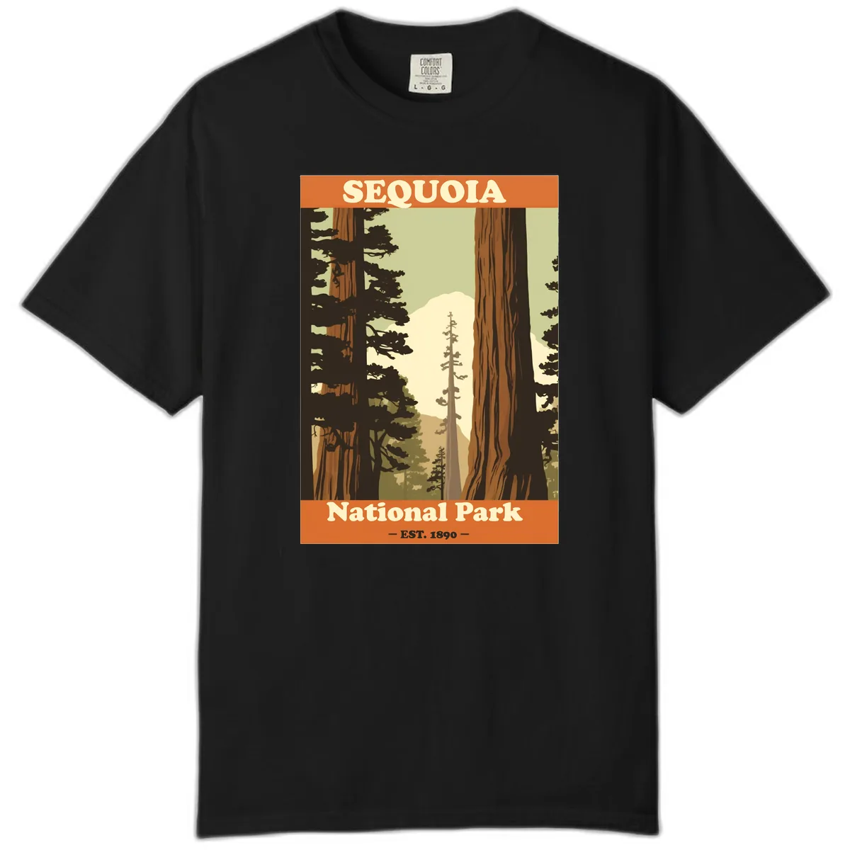 Sequoia National Park Forest Vista Comfort Color in Black