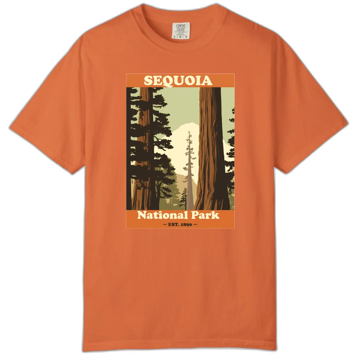Sequoia National Park Forest Vista Comfort Color in Burnt Orange