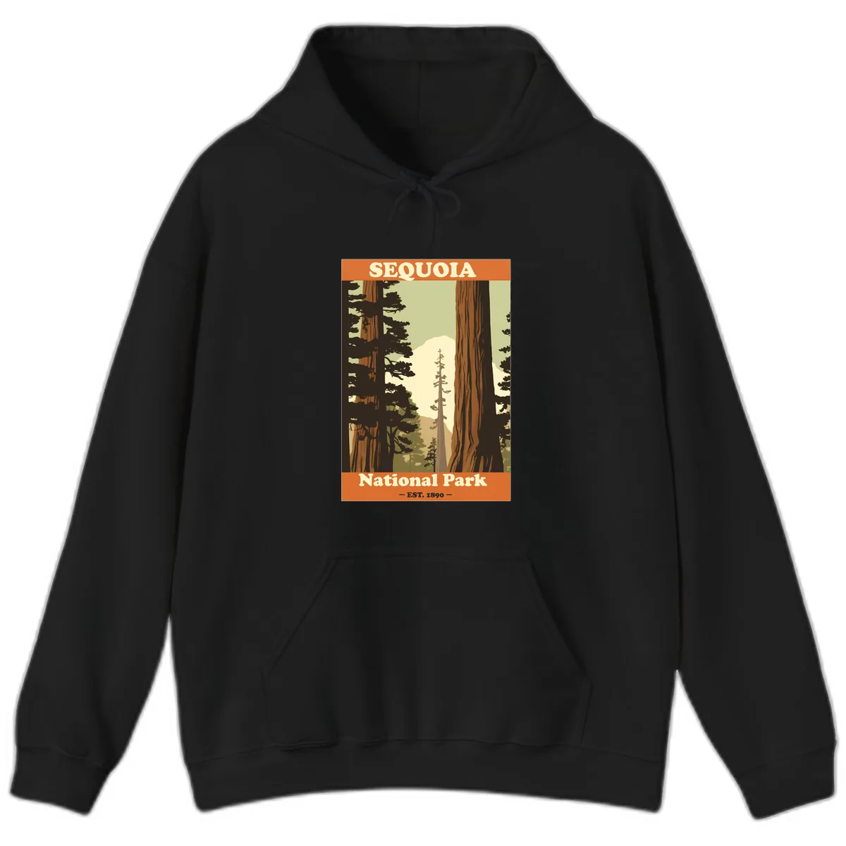 Sequoia National Park Forest Vista Hoodie in Black