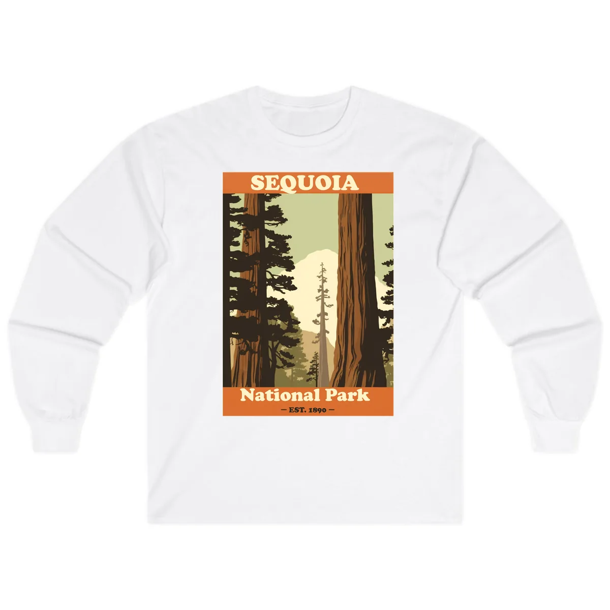 Sequoia National Park Forest Vista Long Sleeve in White