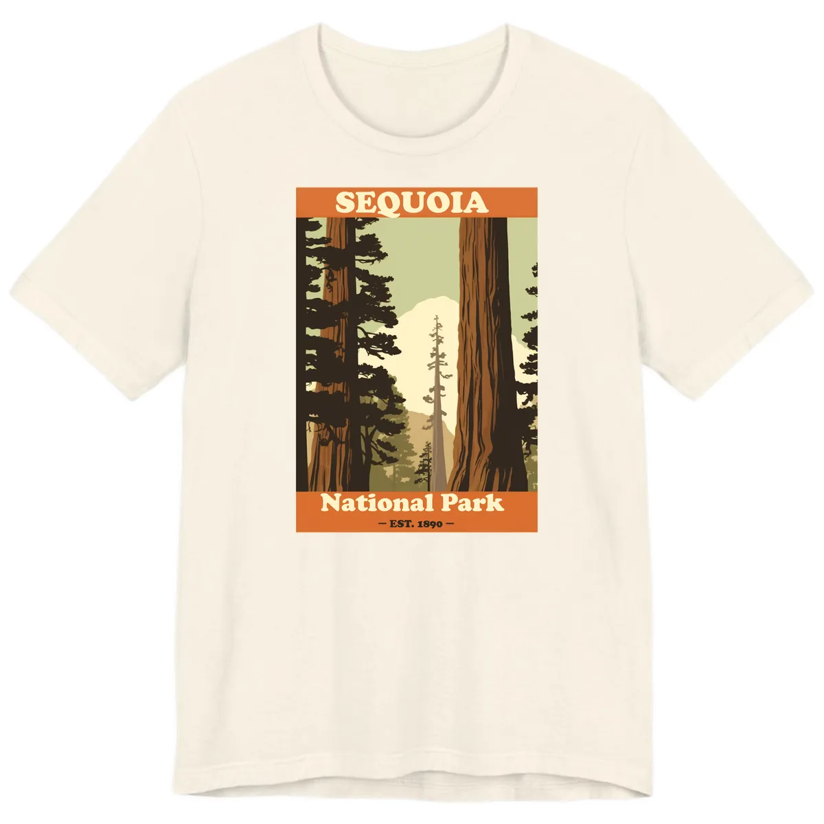 Sequoia National Park Forest Vista Premium T-Shirt in Natural