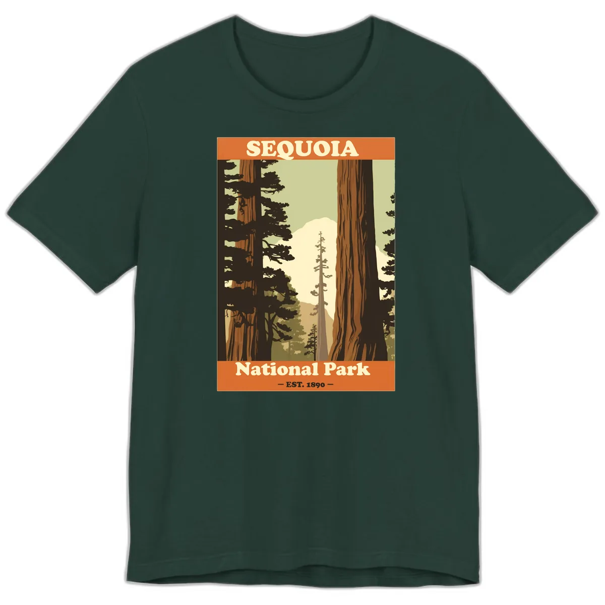 Sequoia National Park Forest Vista Premium T-Shirt in Forest