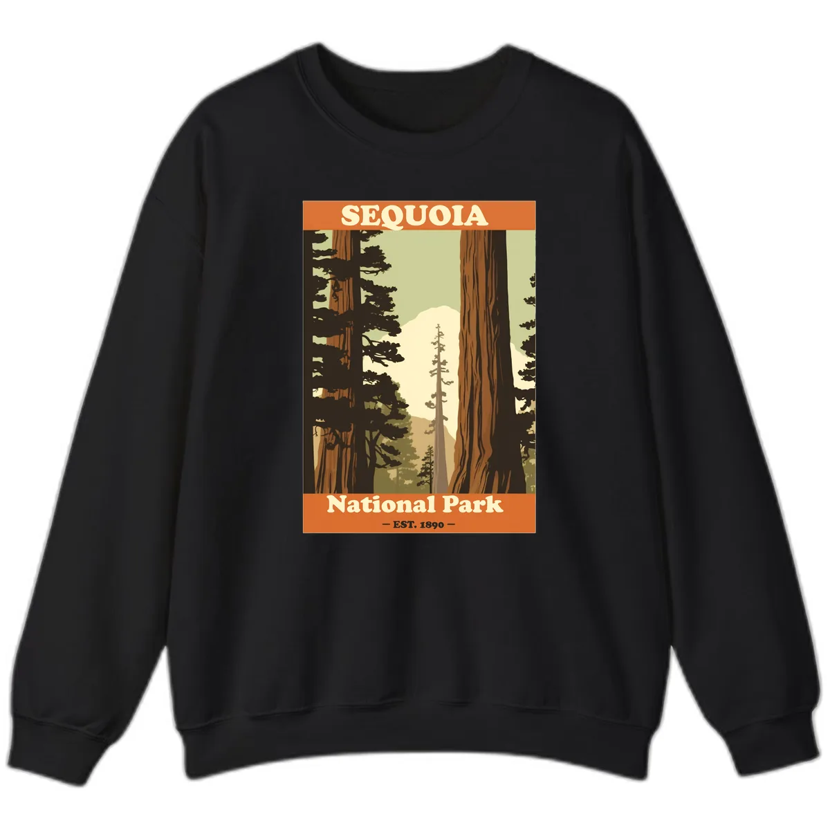 Sequoia National Park Forest Vista Sweatshirt in Black