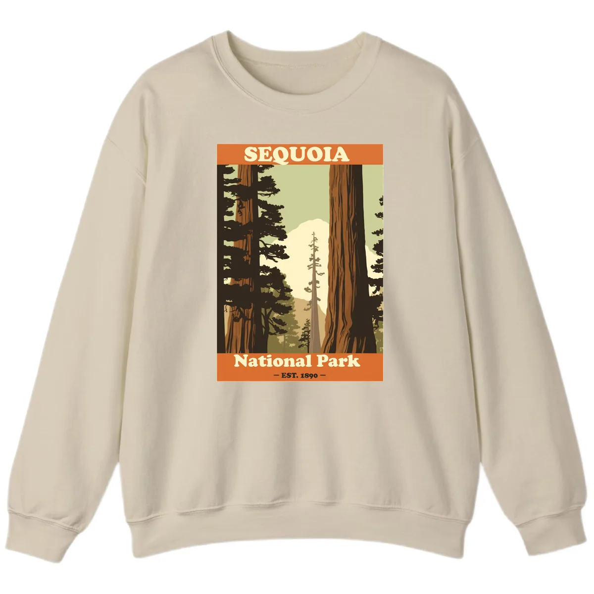 Sequoia National Park Forest Vista Sweatshirt in Sand