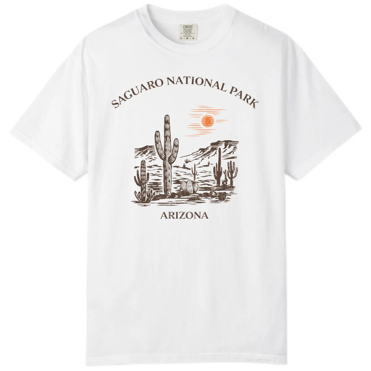 Saguaro National Park Arizona Desert Comfort Color in White