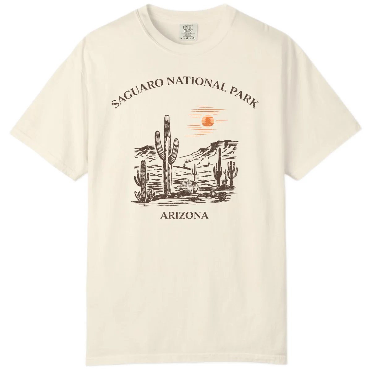 Saguaro National Park Arizona Desert Comfort Color in Ivory