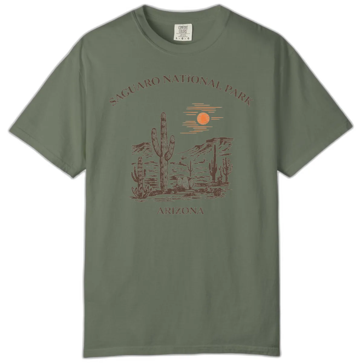 Saguaro National Park Arizona Desert Comfort Color in Moss